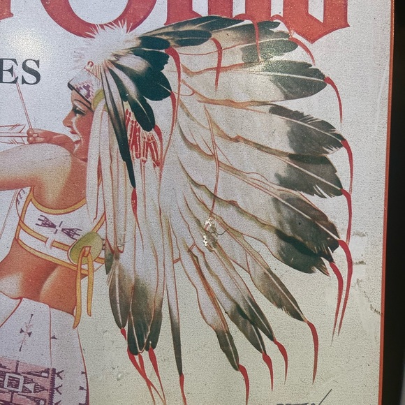 Vintage 1992 Old Gold Cigarettes Native American Woman Tin Sign - Picture 6 of 8